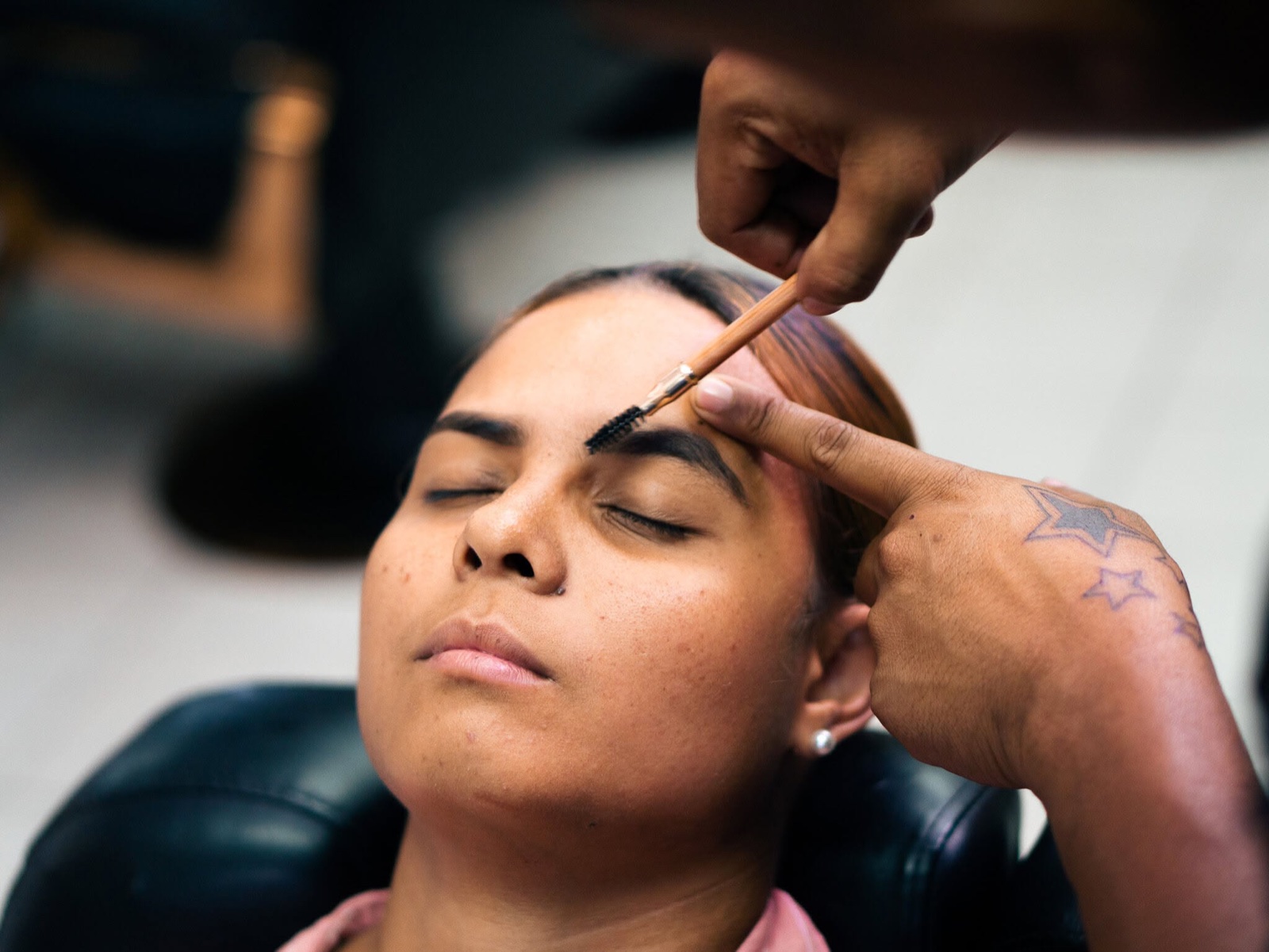 Makeup close-up photographed for Bilas Studio